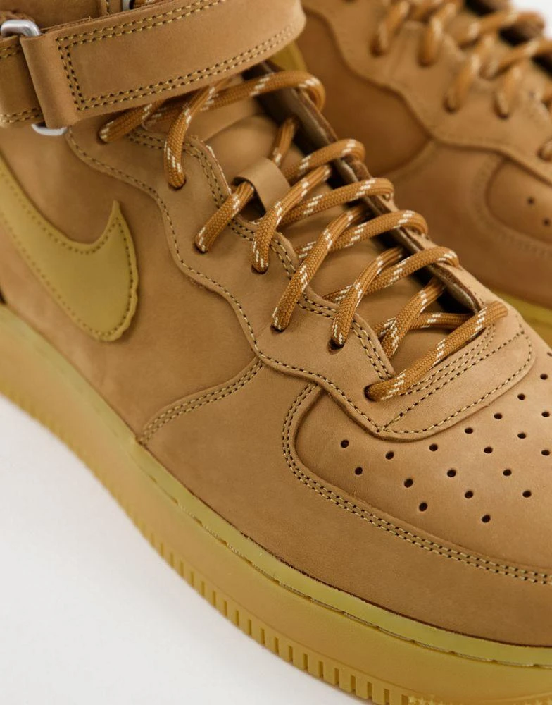 商品NIKE|Nike Air Force 1 Mid '07 trainers in flax brown,价格¥1208,第2张图片详细描述