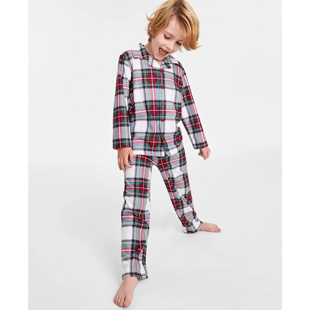 商品Family Pajamas|Matching Kids Stewart Plaid Pajama Set, Created for Macy's,价格¥45,第5张图片详细描述