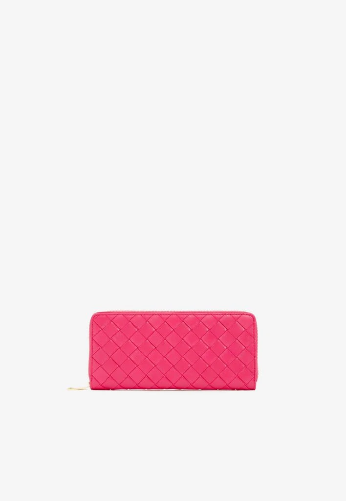 商品Bottega Veneta|Leather Intrecciato Wallet,价格¥4474,第1张图片