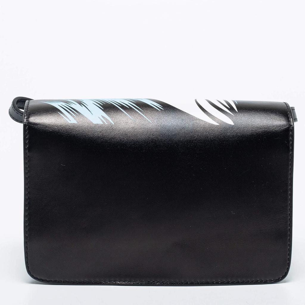 Moschino Black Leather Eyes Capsule Flap Crossbody Bag商品第4张图片规格展示