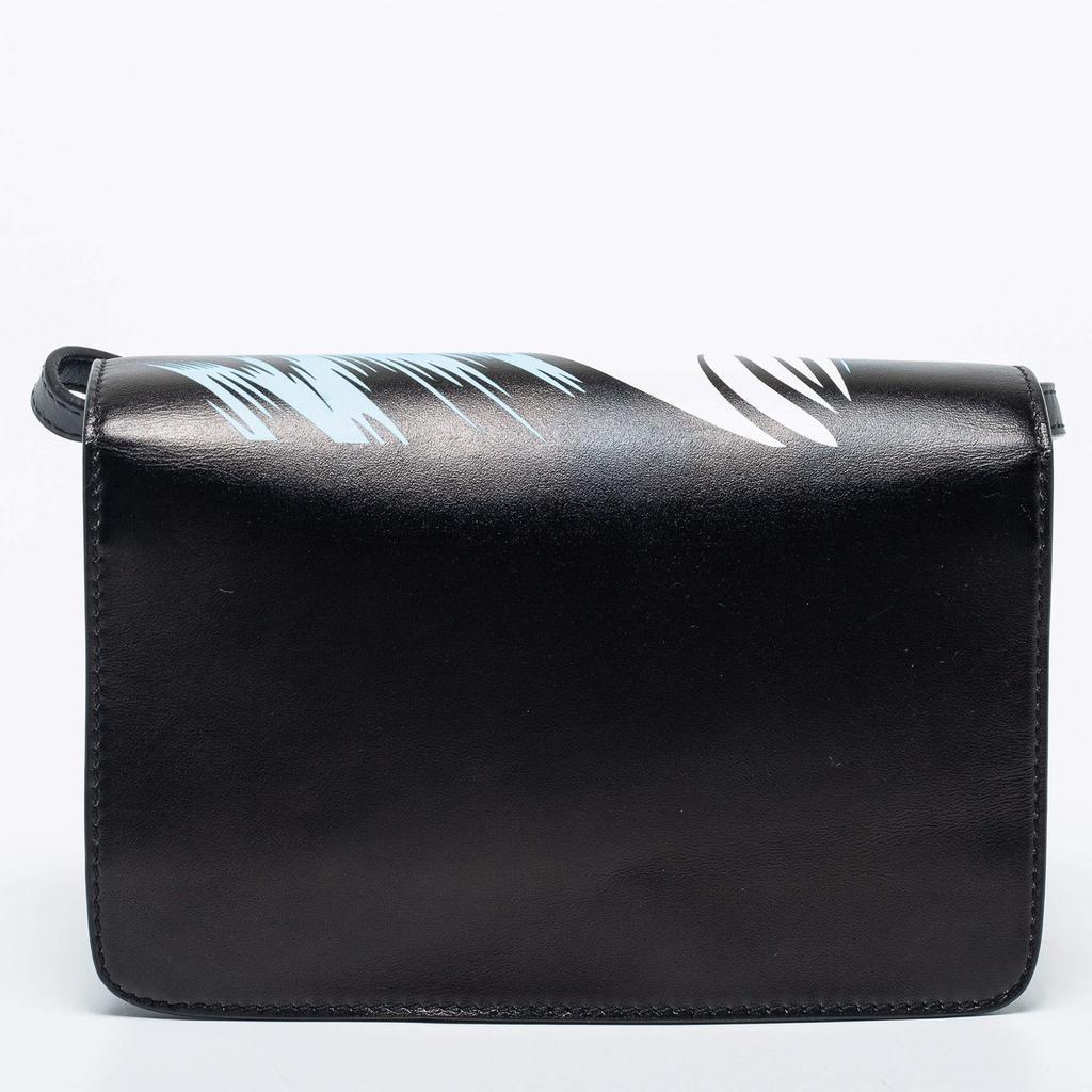 商品[二手商品] Moschino|Moschino Black Leather Eyes Capsule Flap Crossbody Bag,价格¥1632,第6张图片详细描述