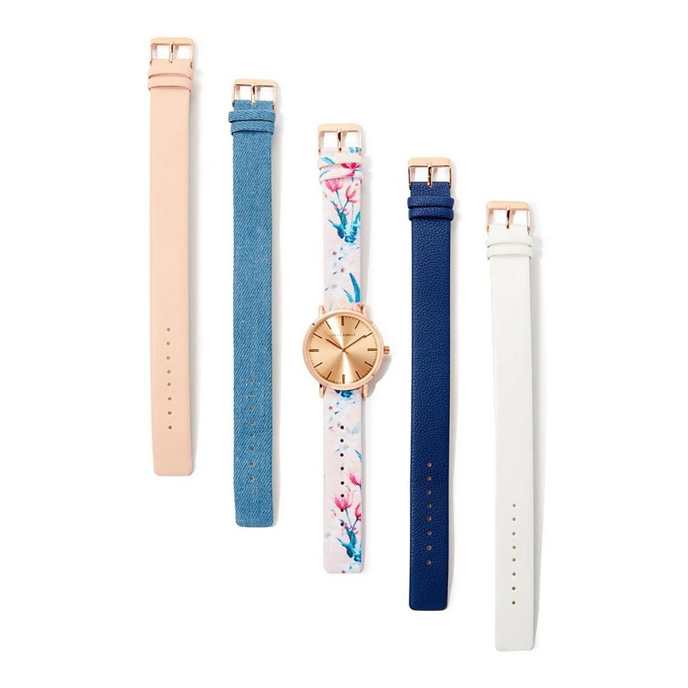 商品Laura Ashley|Rose Gold Slidethrough Interchangeable Sleek Dial Set Watch,价格¥356,第2张图片详细描述