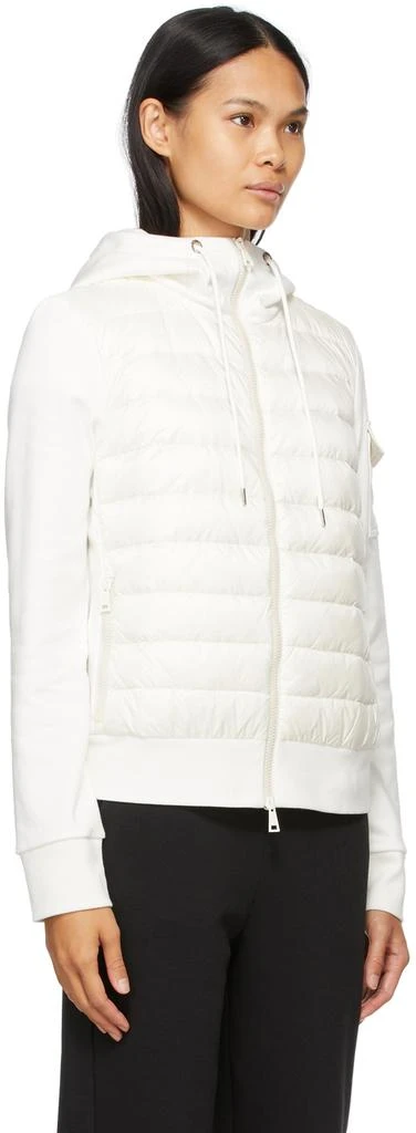 商品Moncler|White Down Jersey Cardigan Jacket,价格¥8656,第2张图片详细描述