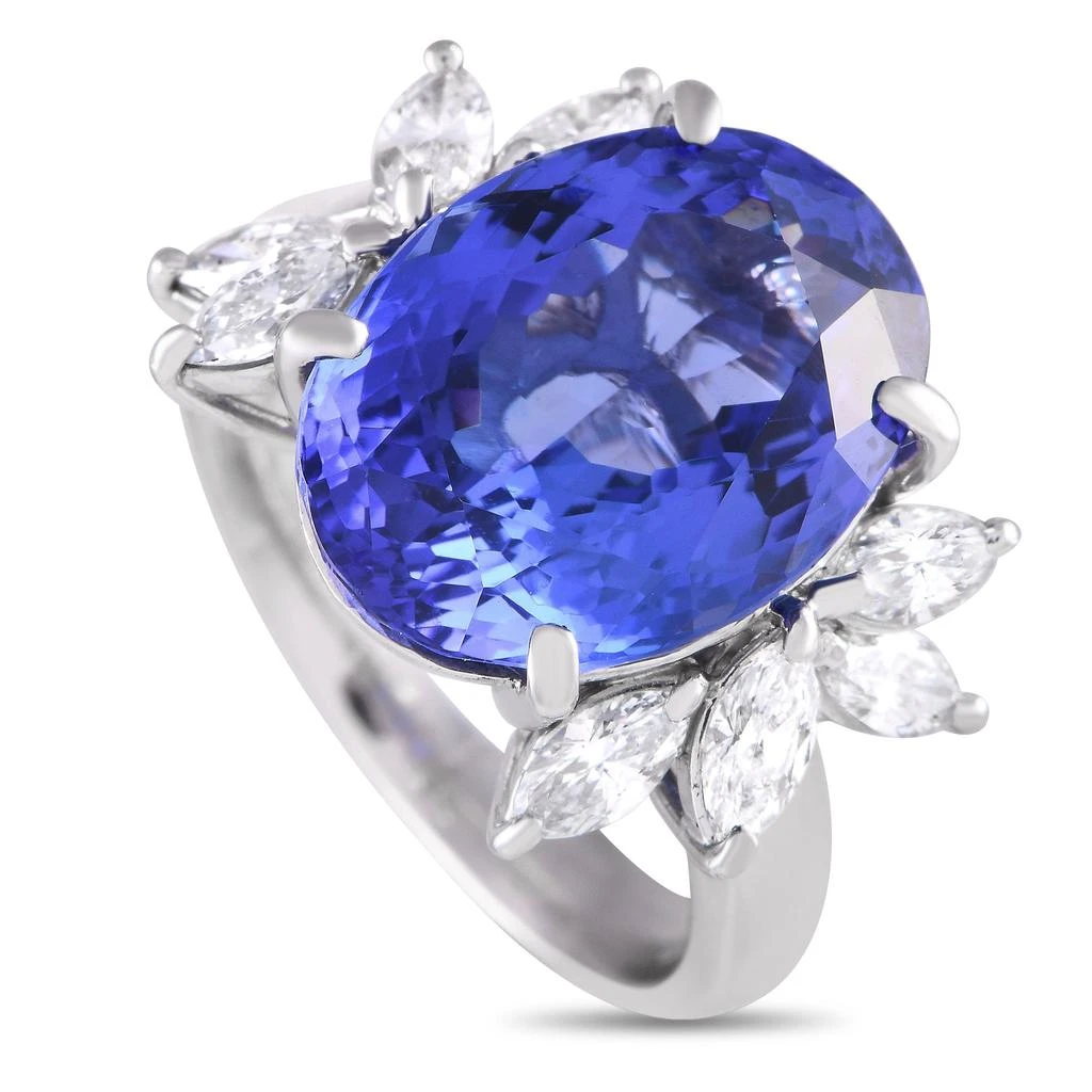 商品[二手商品] LB Exclusive|Platinum 0.93ct Diamond and Tanzanite Ring #3943,价格¥28696,第1张图片