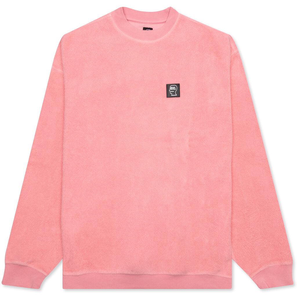 Brain Dead Reverse Fleece Crewneck Sweatshirt - Pink商品第1张图片规格展示
