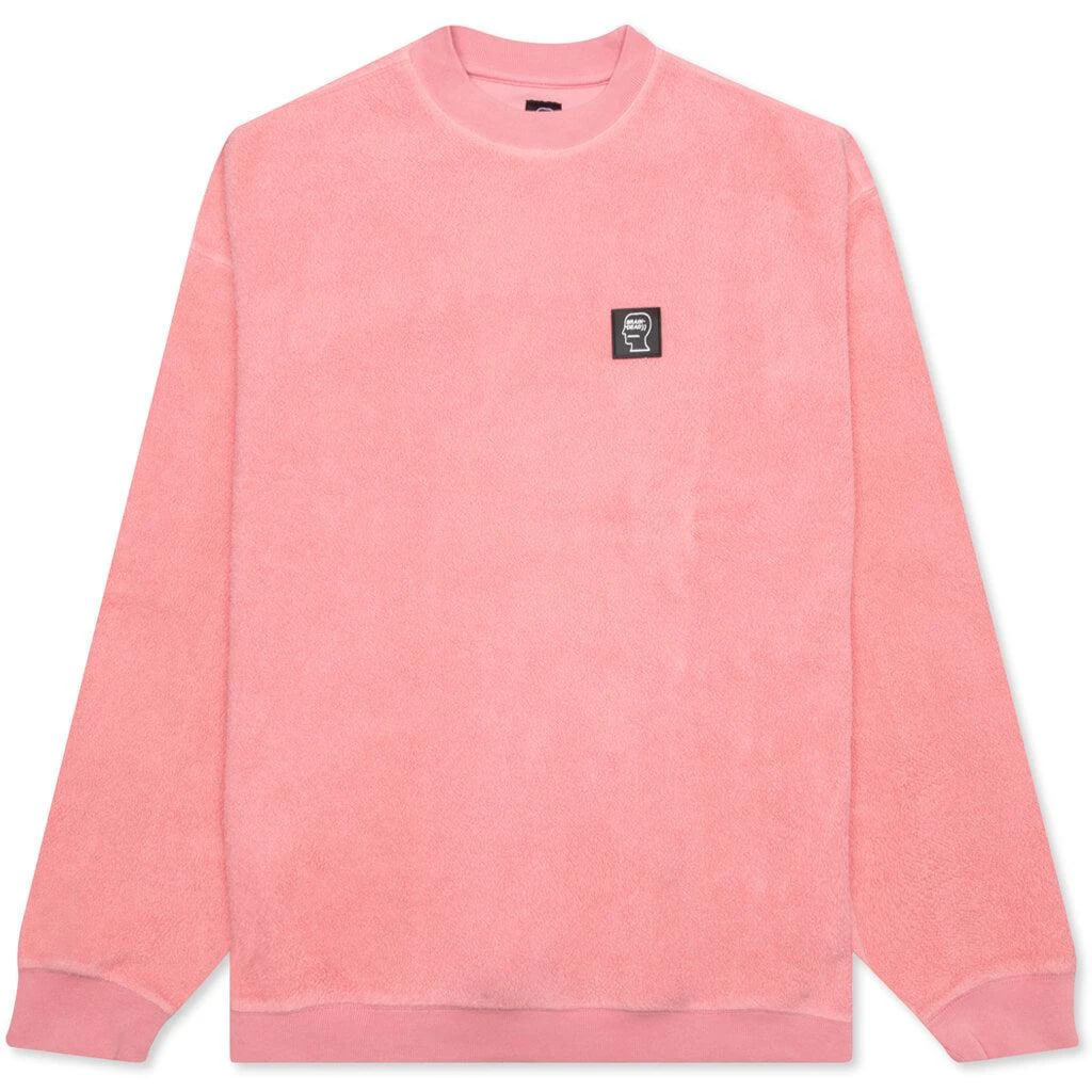 商品Brain Dead|Brain Dead Reverse Fleece Crewneck Sweatshirt - Pink,价格¥456,第1张图片