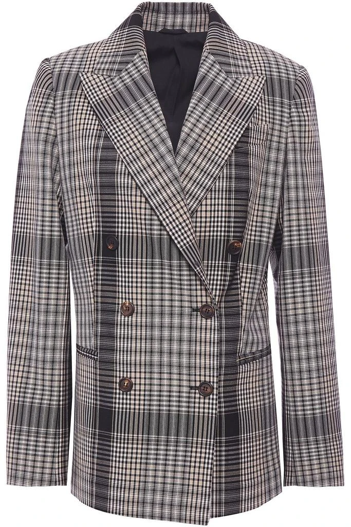 商品Brunello Cucinelli|Double-breasted checked wool blazer,价格¥11117,第1张图片