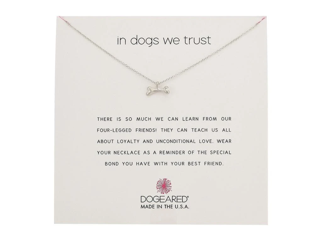 商品Dogeared|In Dogs We Trust, Dog Bone Necklace,价格¥384,第1张图片