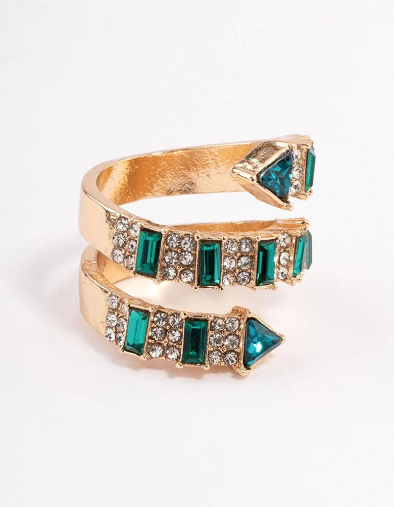 商品Lovisa|Gold Emerald Wrap Ring,价格¥122,第1张图片
