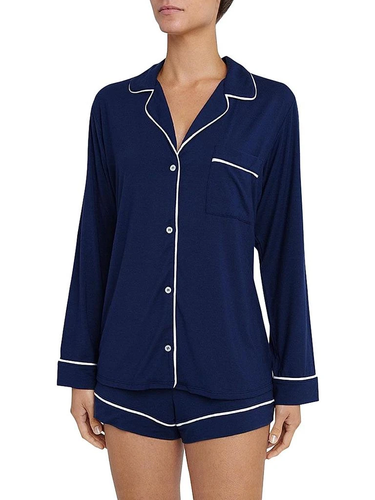 商品Eberjey|Gisele 2-Piece Piped Pajama Set,价格¥944,第1张图片详细描述