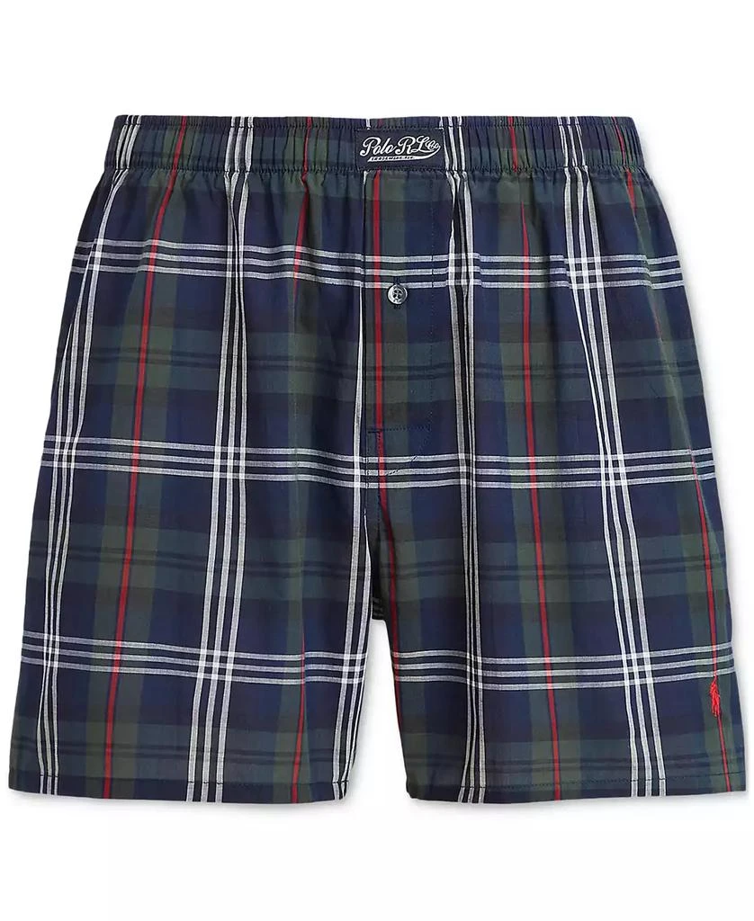 商品Ralph Lauren|Men's Plaid Single-Button Fly Boxers,价格¥208,第4张图片详细描述