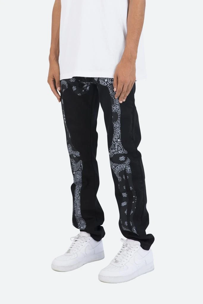 商品MNML|D261 Skeleton Straight Denim - Black/Black,价格¥287,第3张图片详细描述