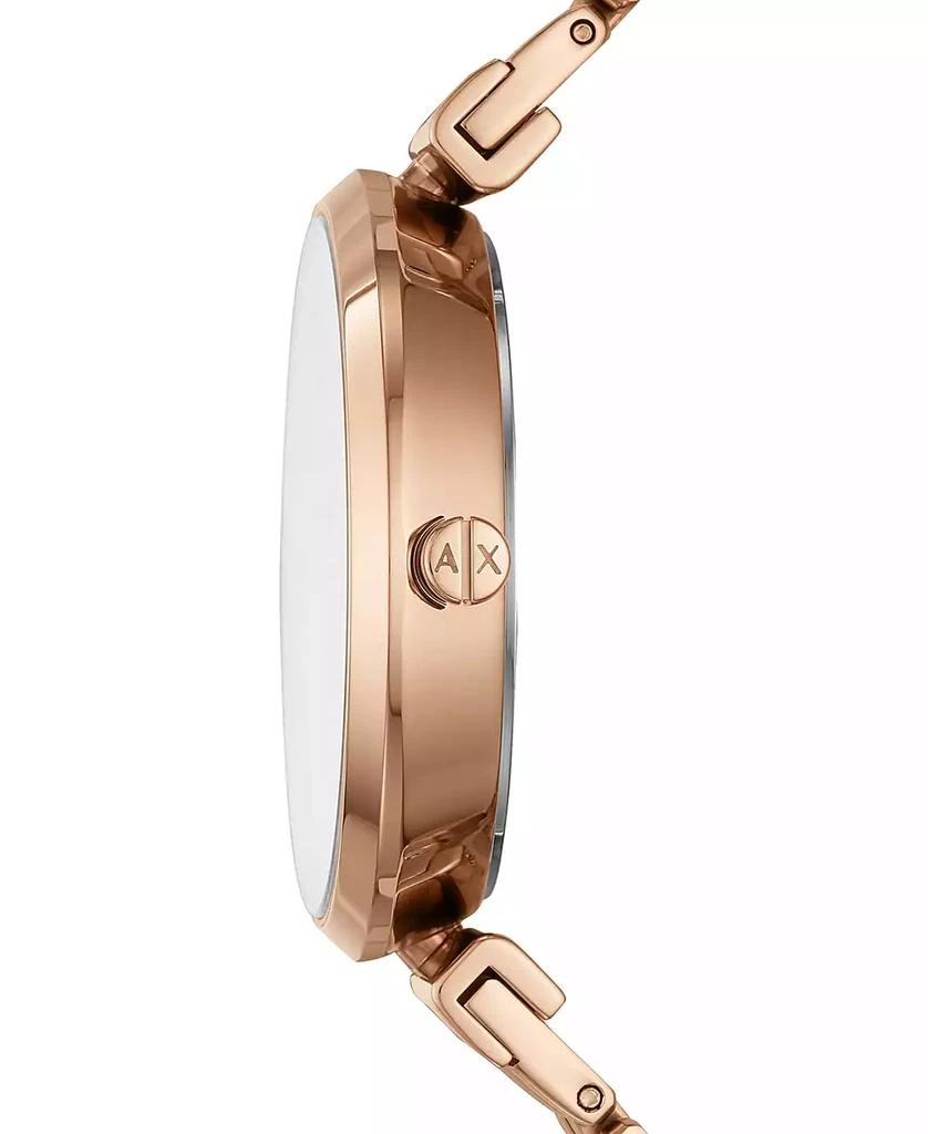 商品Armani Exchange|Women's Zoe Rose Gold-Tone Stainless Steel Bracelet Watch 36mm,价格¥1385,第3张图片详细描述