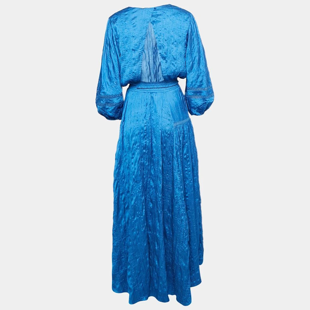 商品[二手商品] Maje|Maje Blue Textured Crepe Lace Trimmed Top and Skirt Set L,价格¥1917,第2张图片详细描述