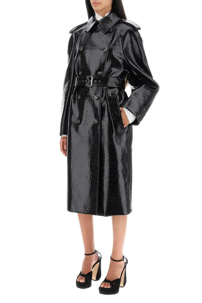 商品Max Mara|'faggi' crocodile-effect vinyl trench coat,价格¥2843,第4张图片详细描述