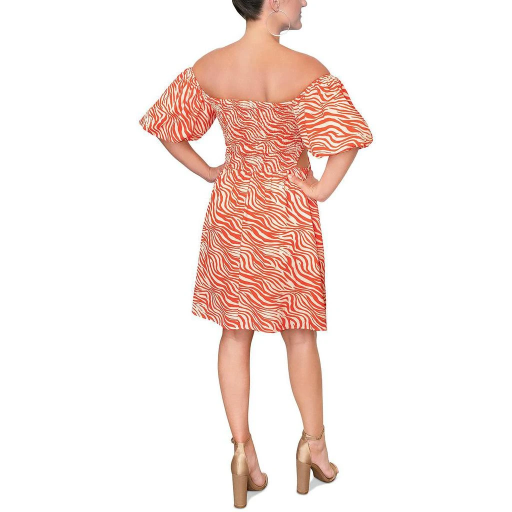 商品RACHEL Rachel Roy|Nova Womens Smocked Cut-Out Mini Dress,价格¥246,第2张图片详细描述
