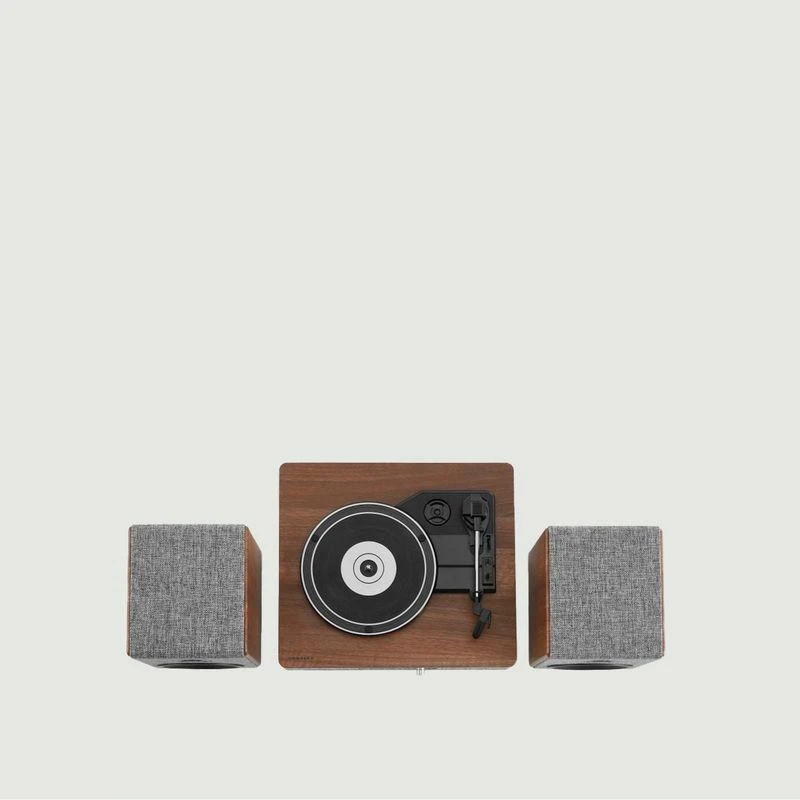 商品Crosley|Aria Record Player With Speakers Gray CROSLEY,价格¥1014,第5张图片详细描述