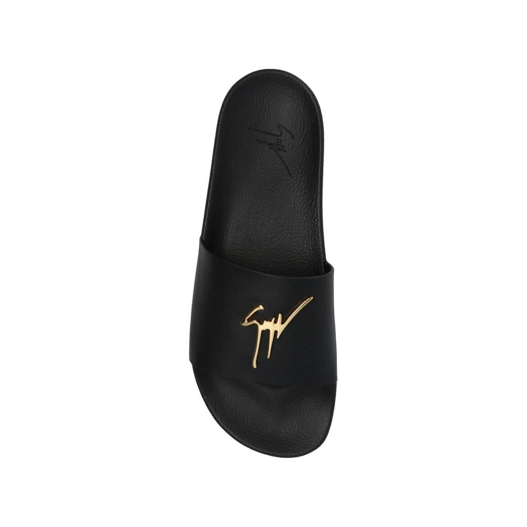 商品Giuseppe Zanotti|Giuseppe Zanotti Newburel Leather Slides,价格¥1716,第4张图片详细描述