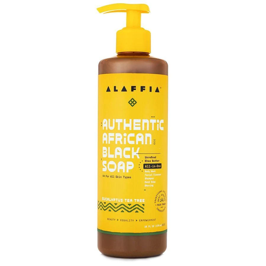 商品Alaffia|Authentic African Black Soap All-In-One Eucalyptus Tea Tree,价格¥84,第1张图片