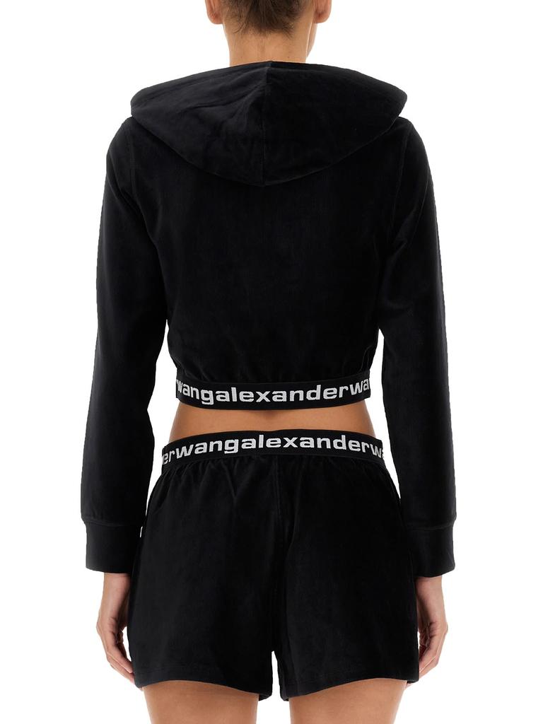 T by Alexander Wang Cropped Sweatshirt商品第2张图片规格展示