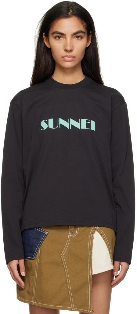 商品SUNNEI|SSENSE Exclusive Black Long Sleeve T-Shirt,价格¥1323,第1张图片