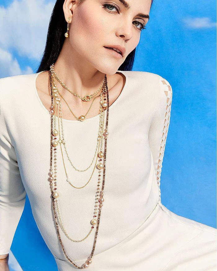 商品David Yurman|Solari Ear Jackets in 18K Gold with Diamonds and Cultured Yellow South Sea Pearl,价格¥12728,第2张图片详细描述