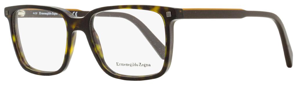 Ermenegildo Zegna Men's Square Eyeglasses EZ5145 052 Dark Havana/Ruthenium 54mm商品第1张图片规格展示