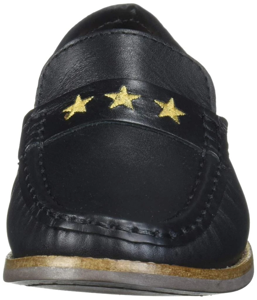 Unisex-Child Leather Loafer with Gold Embroidered Star 商品