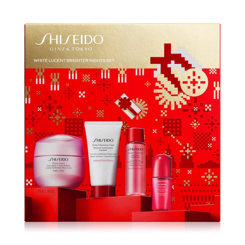 商品Shiseido|4-Pc. White Lucent Brighter Nights Skincare Set,价格¥829,第2张图片详细描述