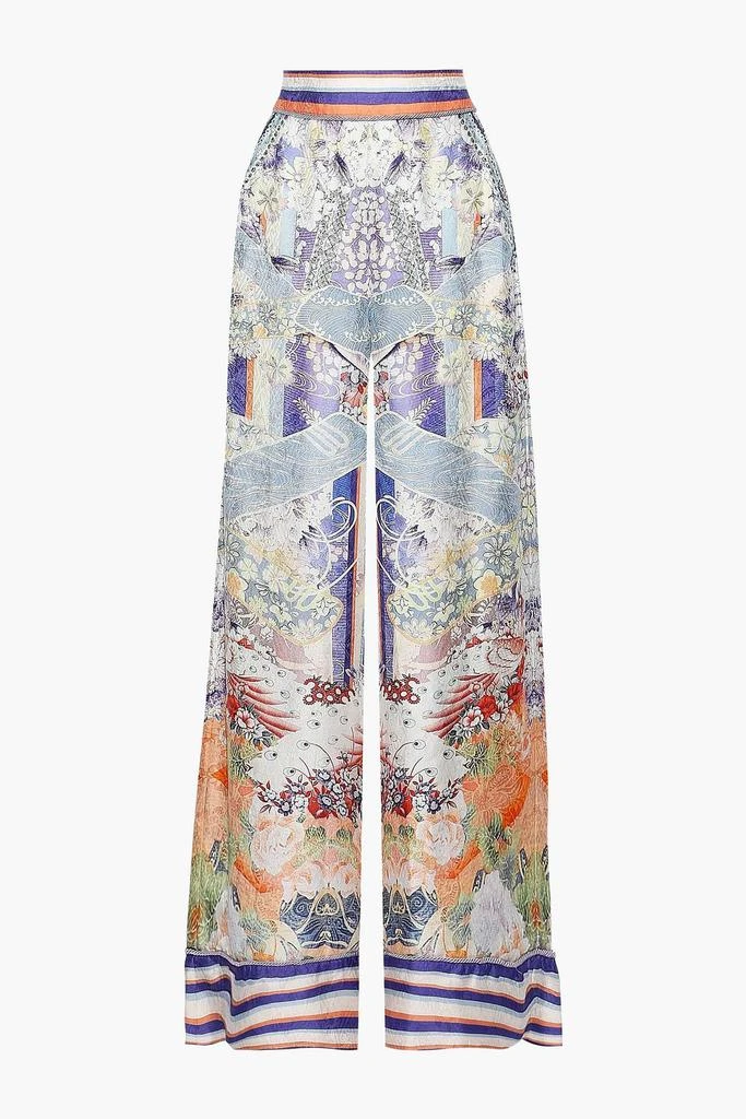 商品Camilla|Crystal-embellished printed satin-jacquard wide-leg pants,价格¥2332,第3张图片详细描述