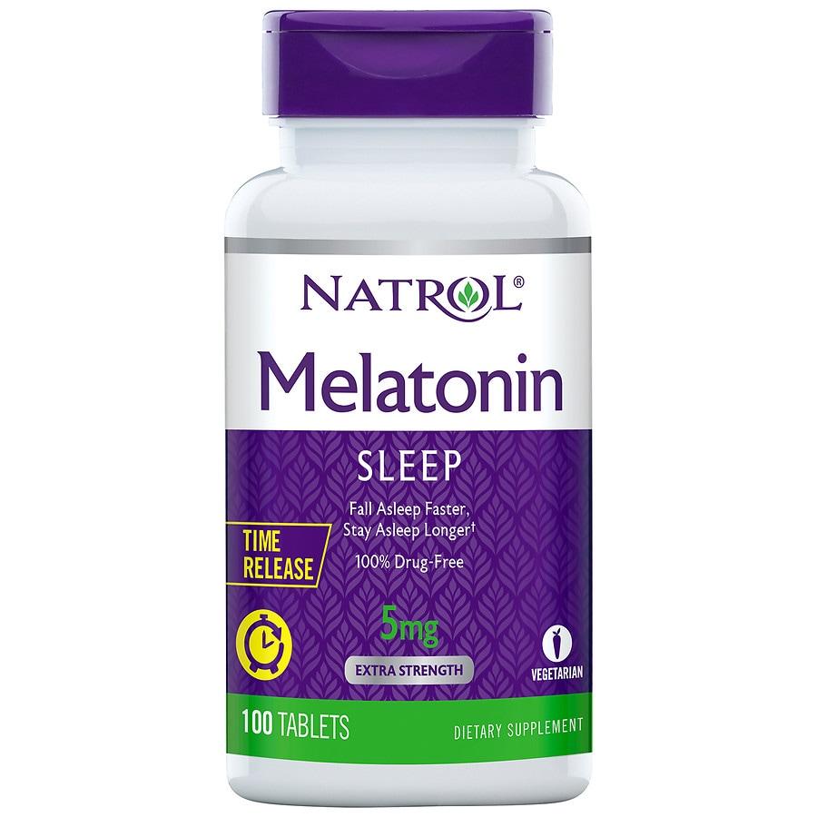 Natrol | Melatonin 5 mg Time Release Nighttime Sleep Aid Tablets Unflavored 95.02元 商品图片