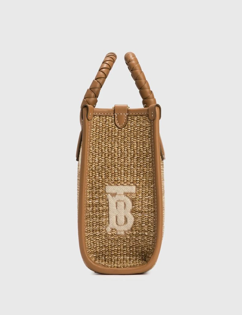 商品Burberry|Mini Monogram Raffia-effect Freya Tote,价格¥13181,第2张图片详细描述