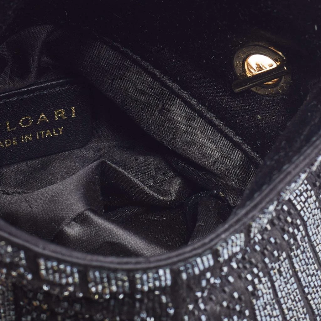 Bvlgari Black Satin Beads Embellished Monette Chain Shoulder Bag 商品