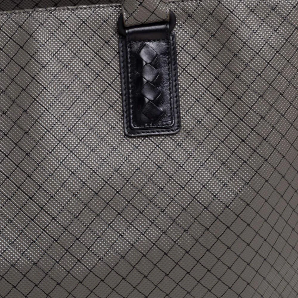 商品[二手商品] Bottega Veneta|Bottega Veneta Grey/Black PVC and Leather Marco Polo Tote,价格¥7503,第5张图片详细描述