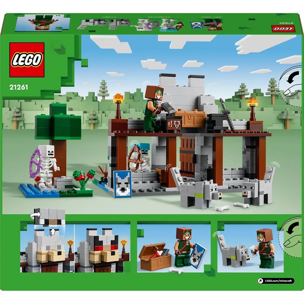 商品LEGO|LEGO Minecraft The Wolf Stronghold Video-Game Toy Set 21261,价格¥329,第5张图片详细描述