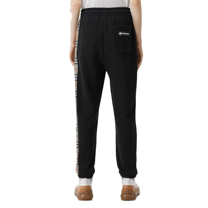 商品Burberry|香港直发Burberry 巴宝莉 女士黑色拼格纹运动裤 8024541,价格¥5827,第3张图片详细描述