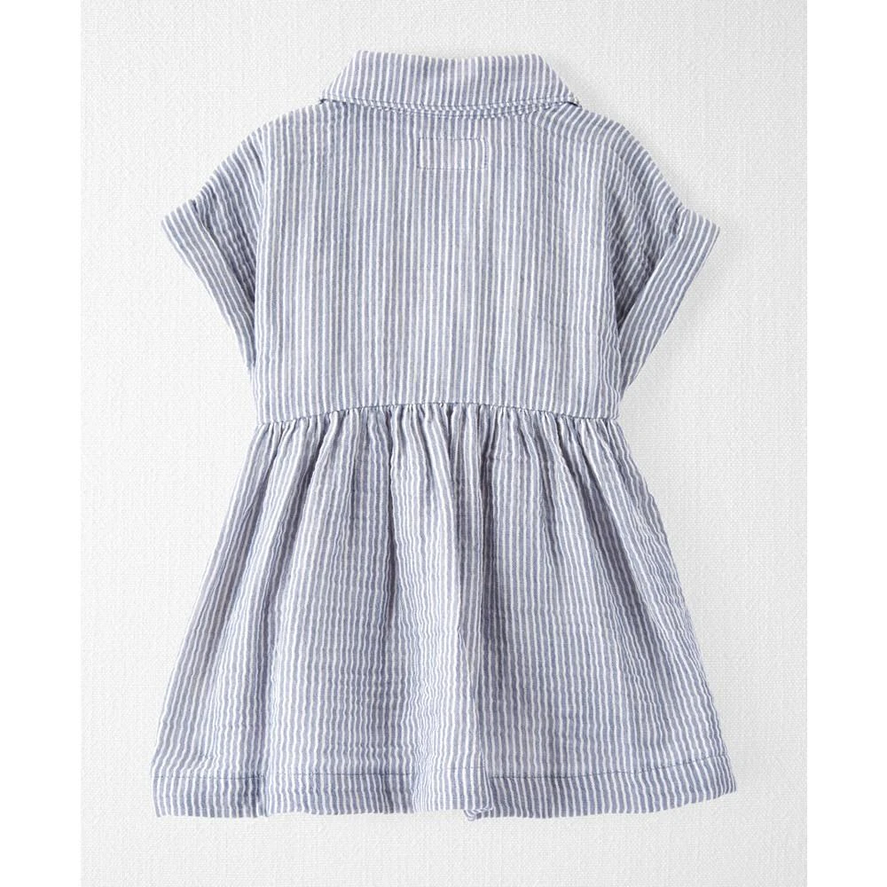 商品Carter's|Baby Girls Organic Cotton Button-Front Dress,价格¥183,第2张图片详细描述