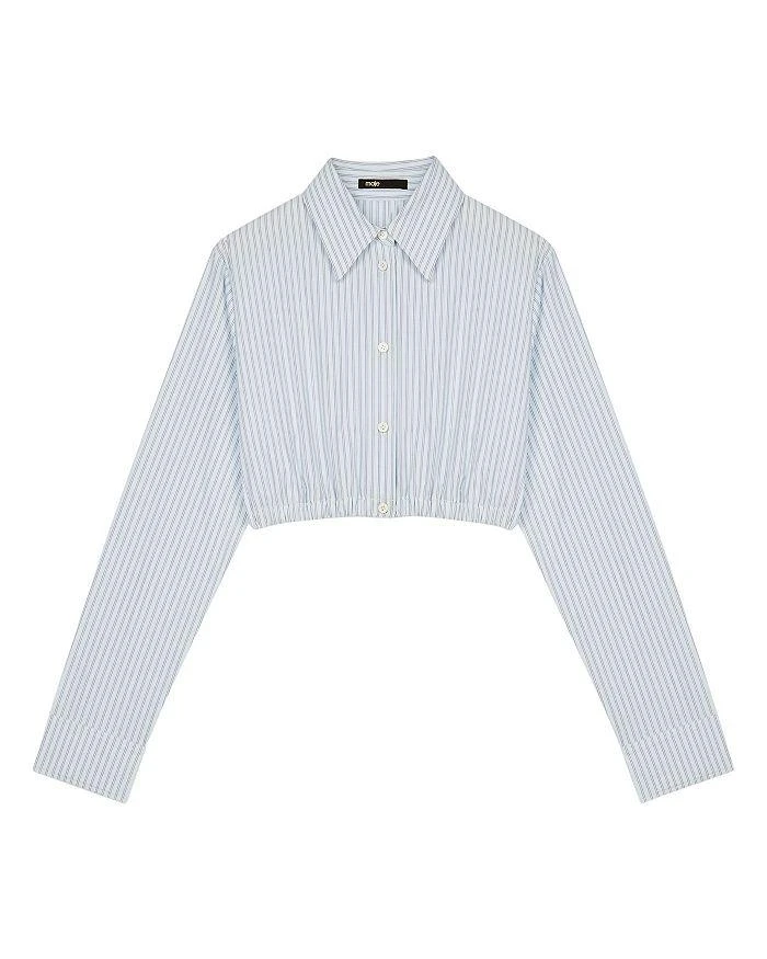 商品Maje|Cirisa Cropped Dress Shirt,价格¥883,第3张图片详细描述