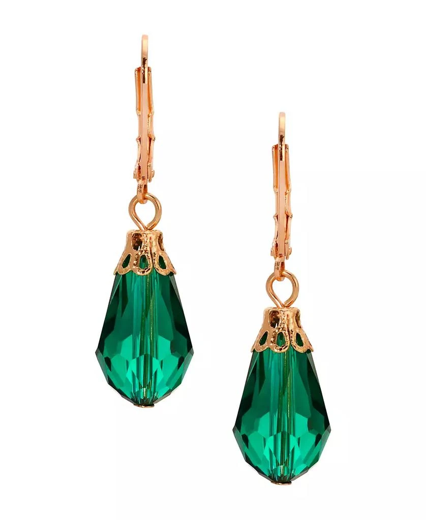 商品2028|Gold-Tone Crystal Faceted Drop Earrings,价格¥114,第2张图片详细描述