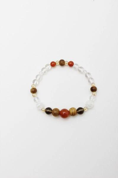 商品岩座|屋久杉 水晶腕輪数珠 / カーネリアンブレスレット,价格¥269,第2张图片详细描述