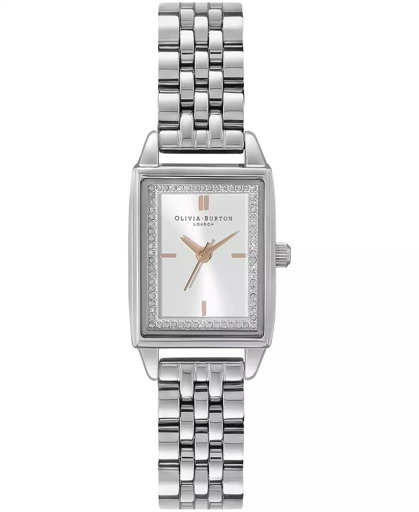 商品Olivia Burton|Women's Quartz Silver-Tone Stainless Steel Bracelet Watch 25.5mm x 20.5mm,价格¥891,第1张图片