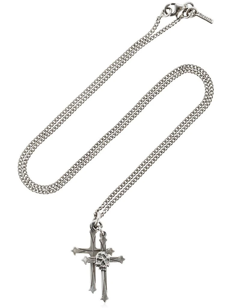 商品Emanuele Bicocchi|Double Cross & Skull Necklace,价格¥819,第2张图片详细描述