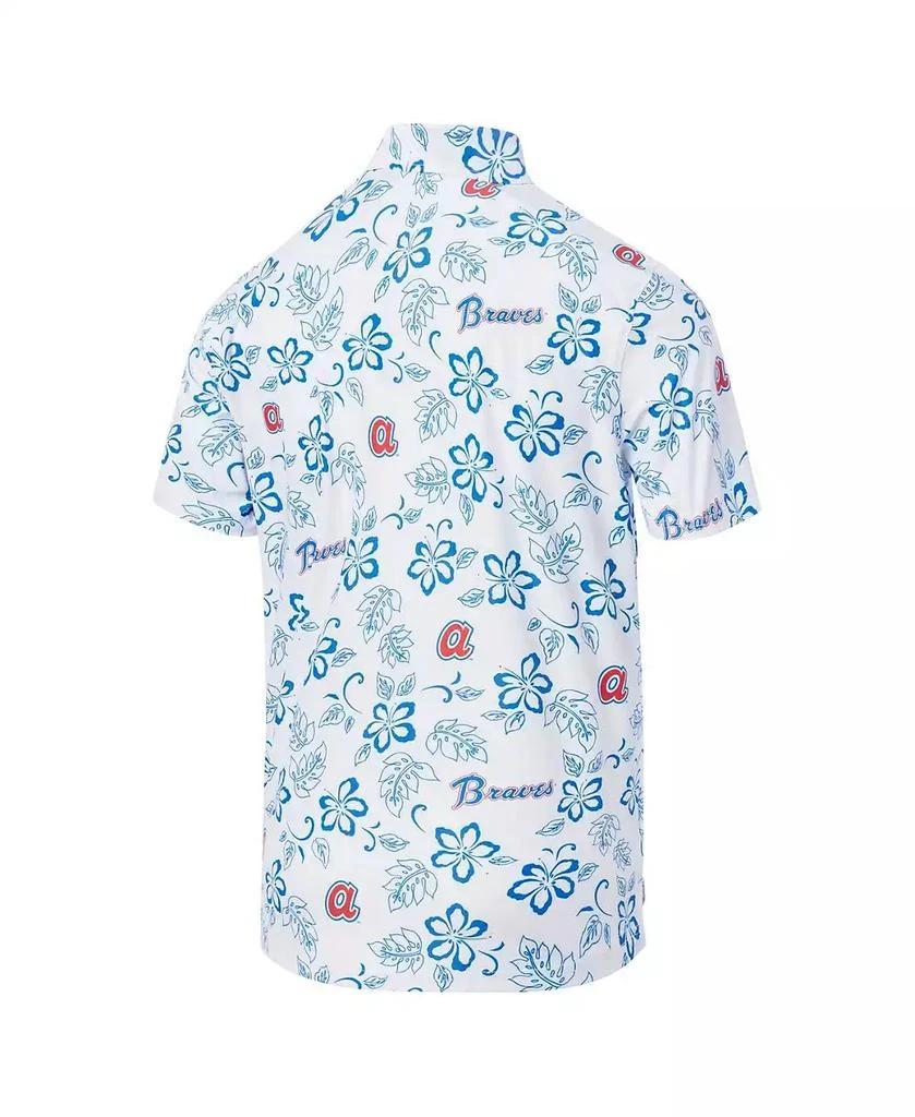 商品Reyn Spooner|Men's White Atlanta Braves Cooperstown Collection Performance Polo Shirt,价格¥743,第3张图片详细描述