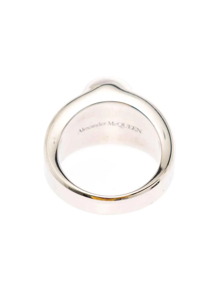 商品Alexander McQueen|Alexander Mcqueen Mans Skull Silver Colored Brass Ring,价格¥1781,第3张图片详细描述