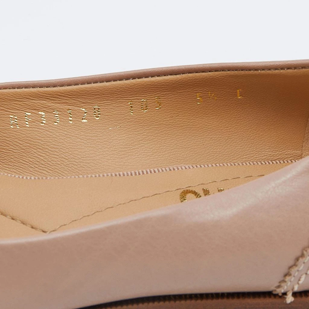 Salvatore Ferragamo French Pink Leather Vara Bow Ballet Flats Size 36 商品