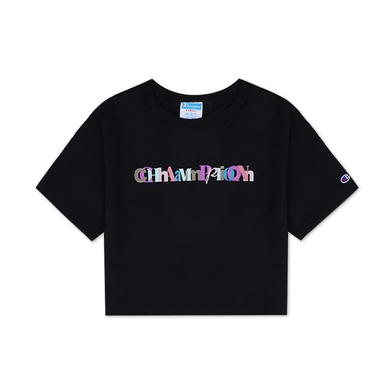 商品[国内直发] CHAMPION|CHAMPION 黑色女士T恤 WL956-587025-003,价格¥88,第1张图片