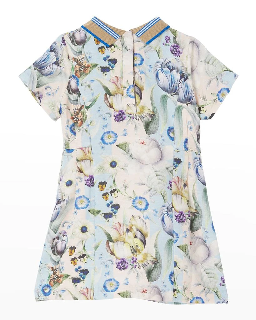 商品Burberry|Girl's Filippa Floral-Print Polo Dress, Size 6M-2,价格¥1359,第2张图片详细描述