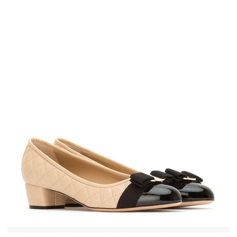 商品Salvatore Ferragamo|SALVATORE FERRAGAMO 拼色女士中跟鞋 01-M832-702227,价格¥6212,第9张图片详细描述