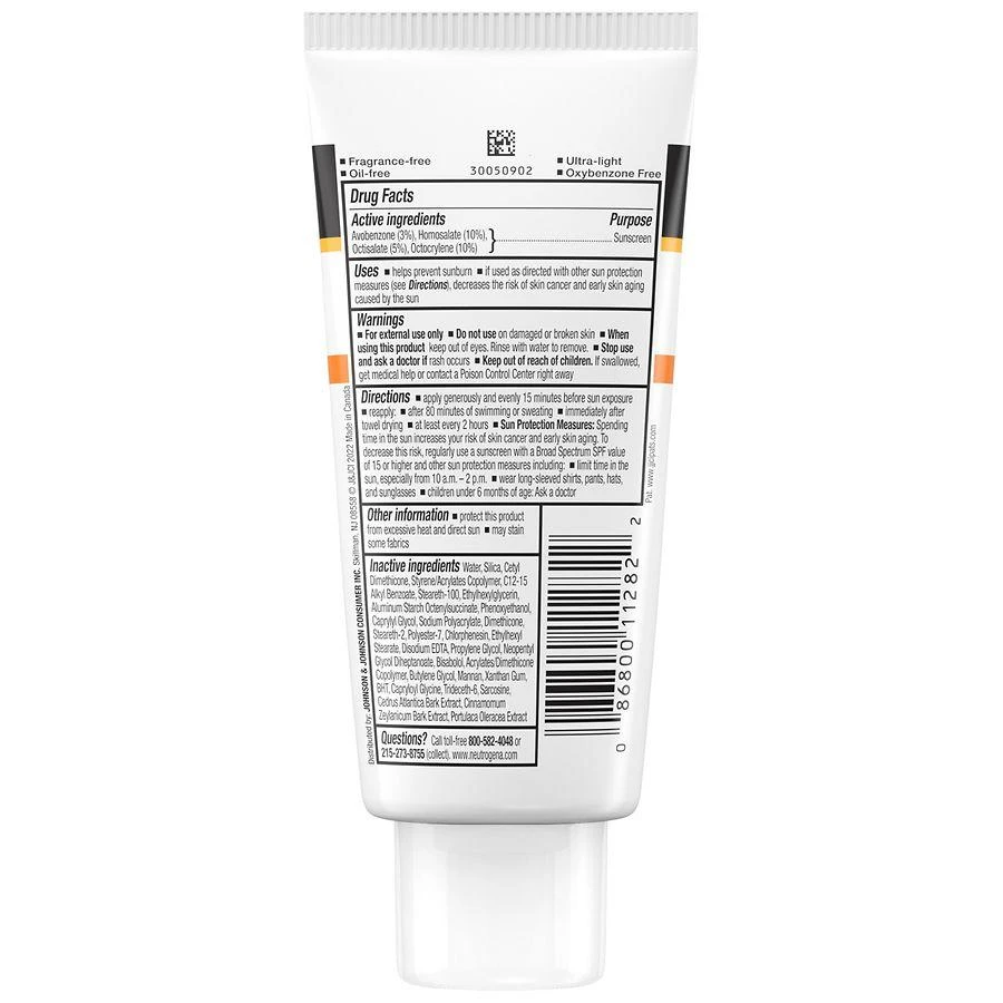 商品Neutrogena|Clear Face Liquid Lotion Sunscreen With SPF 50,价格¥111,第2张图片详细描述