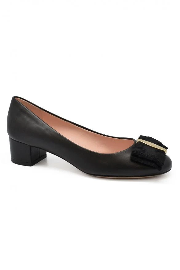 商品Salvatore Ferragamo|Luxury shoes for women salvatore ferragamo black leather pumps,价格¥3042,第2张图片详细描述